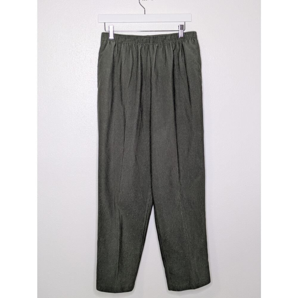 Bonworth Grey Pull On Pants All Elastic Waist Pockets Misses Size MP